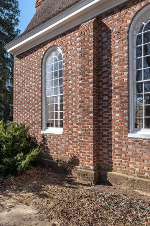 Original buttress, south wall, 1729-32