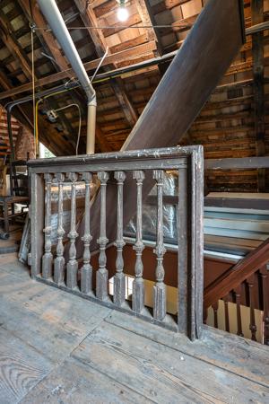 Balustrade protecting attic stair opening; 1787-93