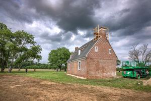 Gable and front; foreground dates to 1727