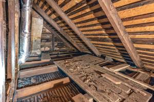 Roof frame of shed; ca. 1730