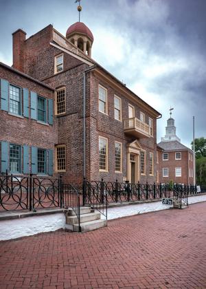 West gable and south front, 1732
