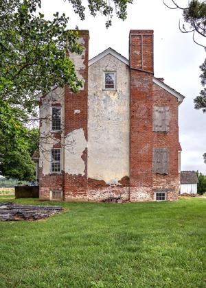 Gable elevation of main block; 1790s