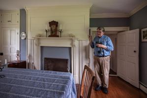 Carl Lounsbury in the parlor