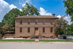 Glazed-header Flemish bond brickwork, built 1753
