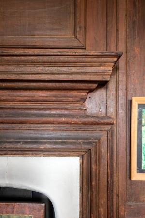 Mantel detail in inner room, 1720s