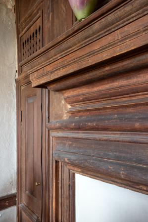 Mantel detail in inner room, 1720s