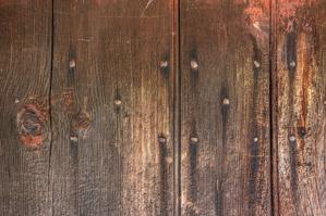Hand-forged nails used on kitchen door, 1834-36