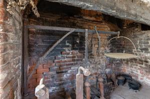 Crane in kitchen fireplace; 1834-36
