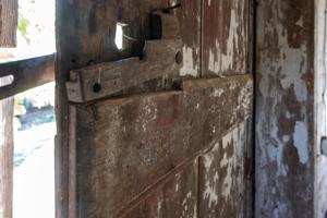 Remains of stock lock on kitchen door; 1834-36
