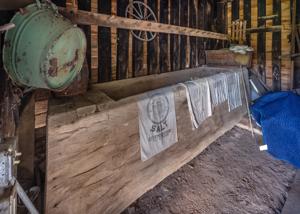 Salting trough in smokehouse; 2nd 1/4 19th century