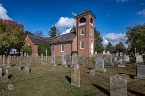 Church built by 1755, extended towards the tower in 1760-61; tow