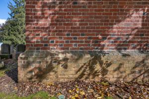 Band of glazed header Flemish bond, west gable, 1755