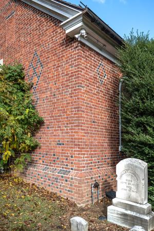 West gable with diamonds