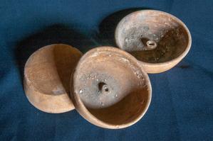 Earthenware oil lamp, 1766