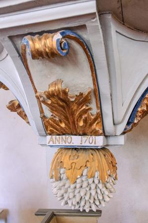 Console with date Anno 1701 in chapel