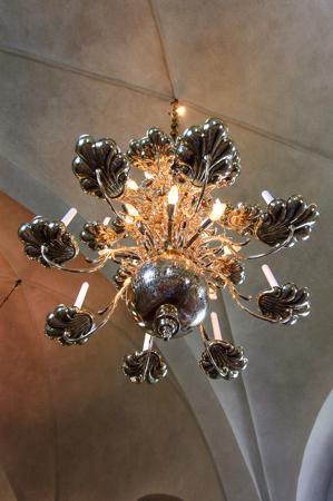 Chandelier in chapel