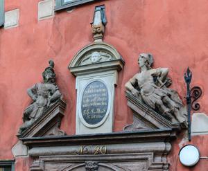 Doorway with tablet inscribed with Psalms 37