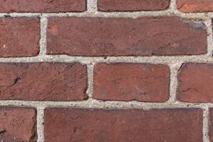 Brick detailing, north wall, ca. 1796-1800