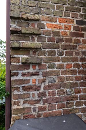 Racking for a gable wing that was never cconstructed; ca. 1730
