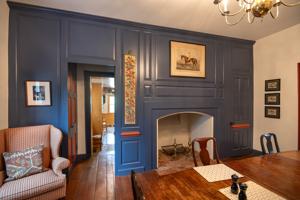 Dining room chimneypiece and closets as reconstructed