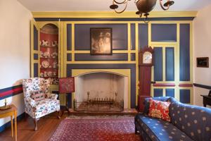 Original parlor chimneypiece. closet, and beaufat; ca. 1730