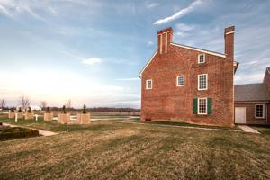 North elevation, built 1705, expanded 1729, 1750s, and roof rebu