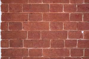Detail of red-washed Flemish bond with ribbon pointing, 1st 1/4 