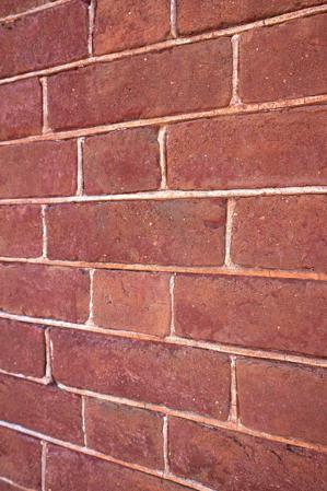 Detail of red-washed Flemish bond with ribbon pointing, 1st 1/4 