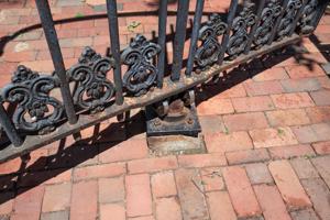 Swivel gate; wrought and cast iron; 1894-95